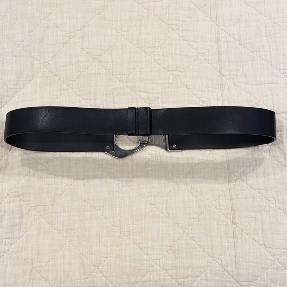 Chico's Black Belt with Silver Buckle - Picture 3 of 5